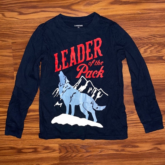 EUC Lands’ End Leader of the Pack Long Sleeved Graphic Shirt - Picture 1 of 7